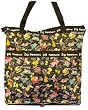 Designer Handbag - Puppy Love Design Expandable Tote Bag (Dog Print Purse) - Black