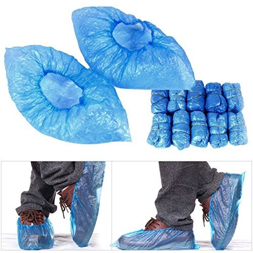 100pcs Yonger Disposable Shoe Covers Rain Waterproof Disposable Shoe Covers Plastic Case