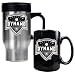 Houston Dynamo MLS Stainless Steel Travel Mug and Black Ceramic Mug Set - Primary Team Logo by Great American Products