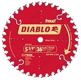 Freud D0536X Diablo 5-3/8-Inch 36 Tooth ATB Finish Cordless Trim Saw Blade with 10mm Arbor