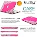 Kuzy - Lace Rubberized Hard Case for Older MacBook Pro 15.4 inch with Retina Display A1398 15 inch Plastic Shell Cover - Lace Neon Pink
