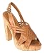 Office Noleen Cork Platform Tan Leather - 7 Uk