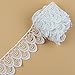 Yontree Floral Venise Lace Applique Bridal Wedding Applique White 3 yards