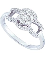 0.51CTW DIAMOND LADIES FLOWER RING