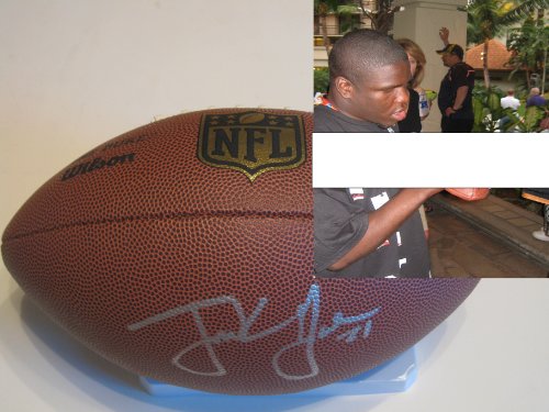 FRANK GORE,SAN FRANCISCO 49ERS,NINERS,MIAMI,SIGNED THE DUKE NFL FOOTBALL WITH PROOF + COA
