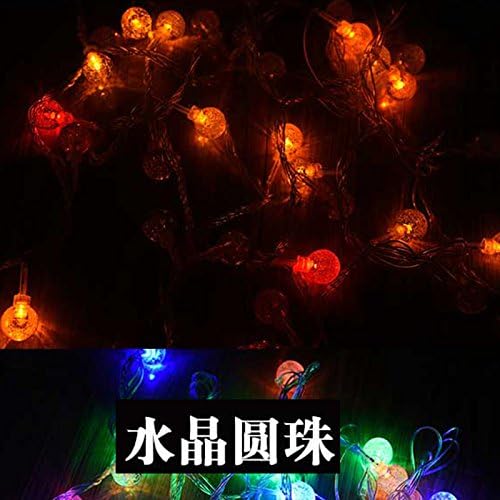 Gao Festival Decor Light 10M80Led Lantern String Lamps Flash Lamp Lights Wedding Festive Outdoor Neon Lights , New Year Pending Crystal Bead)