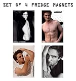 Set of 4 ROBERT PATTINSON Fridge Magnets - Sexy Hunks TWILIGHT 001