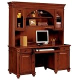 Antigua Computer Credenza with Hutch West Indies Cherry Finish
