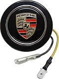 PORSCHE Steering Wheel HORN BUTTON in BLACK RED GOLD Badge Crest for 911 914 993 928 968 944 986 930 996 924 996 997 Boxster Cayenne Carrera Targa Panamera Cayman