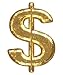 Golden Font. Dollar Sign. - 24H x 20W - Peel and Stick Wall Decal by Wallmonkeys