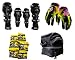 Auto Pearl Premium Quality Bike Accessories Combo Of AXO Motorcycle Racing Rider Elbow And Knee Guard Pads Protector Gear Black. & Fox Hand Grip Glove Green 1 Pair. & Pro Biker Magnetic Fuel Tank Bag Motorcycle Helmet Bag with Practical Pockets Water-resistant Shoulder Bag for Driving Riding Traveling Equipment. & Auto Pearl - Air Gloss Premium Quality Car and Bike Instant Shiner Wax Foam -Pack of 20 Pcs. RS.4440.00