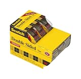 Scotch Double-Sided Office Tape in Hand Dispenser, 0.5 Inch x 6.94 Yards, 3 per Box (3136 665)
