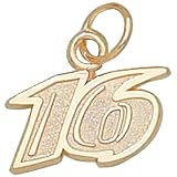 LogoArt Greg Biffle 14K Small Number Charm