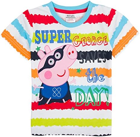 18M/6Y Tunic Top Peppa Pig T-Shirt With Embroidery Boy Short Sleeve