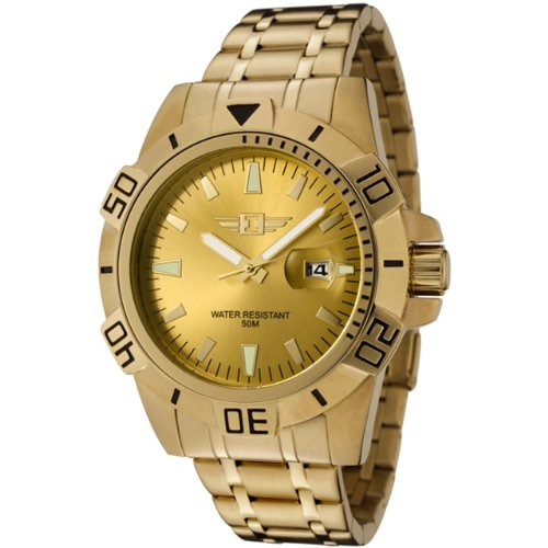 I By Invicta Men's 43628-005 18k Gold-Plated Stainless Steel Gold Dial Watch