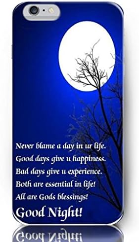 Never blame a day in ur life. Good days give u happiness. Bad days give u experience. Both are essential in life. All are gods blessings! Good night! - iPhone 6 - hard snap on plastic case - Inspirational and motivational life quotes