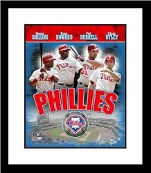 Jimmy Rollins, Ryan Howard, Pat Burrell and Chase Utley Philadelpha Phillies MLB Framed 8x10 Photogr