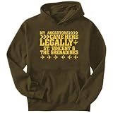 Sweatshirt Brown  My Ancestors Came Here Legally St. Vincent & The Grenadines  Country
