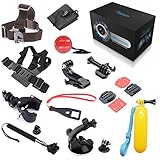BEEWAY Sports Camera Accessories Bundle 13-in-1 Ersatzteile Sets Kit For Gopro Go Pro Hero 1 2 3 3+ 4 Silver Black Edition Original Camera, SJCAM QUMOX Wifi SJ4000 M10 Action Camera, Sunco DREAM 2 Sport Cam DV etc, includes: Chest Body Harness Adjustable Belt Strap + Elastic Adjustable Head Strap+ Extendable Handheld Telescopic Monopod Tripod Adapter+ Bike Motorcycle Handlebar Seatpost Mount+ Car Windshield Suction Cup Mount Stand Holder+ Floating Hand Grip Handle Mount +Curved and Flat Adhesive Mounts with 3M Sticker + Buckle Basic Mount with Screw + J-Hook Buckler+ Safety Tether+ Nylon Bag+ Plastic Spanner Wrench with Lanyard