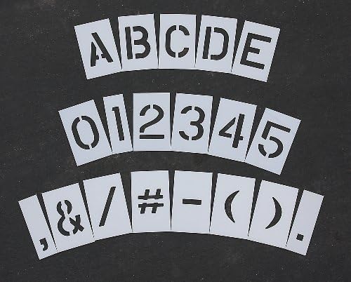 RAE - 4" MEGA KIT Plastic Paint Stencils, 1/16" - Letters, Number, and Punctuation - STL-116-8048