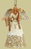 Jim Shore - Heartwood Creek - Ivory and Gold Angel Ornament by Enesco - 4023471