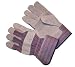 G & F 5035L-5 Premium Cowhide Leather Palm Gloves, Heavy Duty Fabric, Large, 5-Pair pack