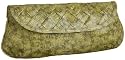 Jessica McClintock Woven Flap Clutch