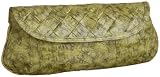 Jessica McClintock Woven Flap Clutch