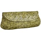 Jessica McClintock Woven Flap Clutch