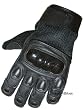 CARBON KEVLAR MOTORCYCLE MESH & LEATHER SHORT GLOVES M