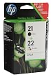 Originales HP 21 y 22 Combo de cartuchos de tinta (1 Negro, 1 tricolor)