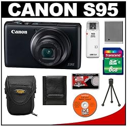 Canon PowerShot S95 10 MP Digital Camera with 8GB Card + Battery + Case + Accessory Kit