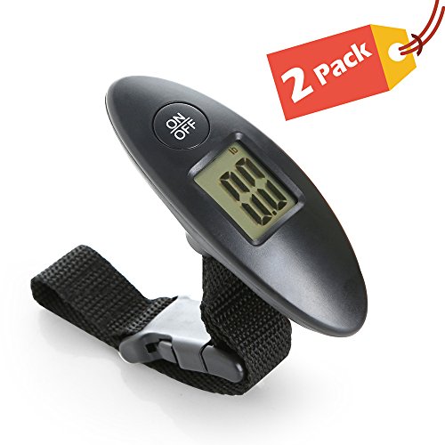Weighx ls020 2-pack digital luggage scale strap 110 lb …