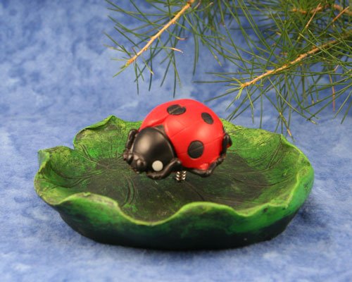 Ladybug on a Spring Lily Pad Floater for pool or pond