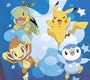 Pokemon Diamond & Pearl Slumber / Sleeping Bag - Turtwig, Chimchar, Piplup and Pikachu