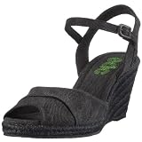 edc by Esprit Sinfos Peep Toe E49549, Damen Sandalen/Fashion-Sandalen, schwarz, (black 001), EU 39