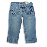 Jade - Girls Low-Rise Jean Capri, Denim Blue