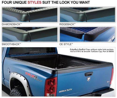 Bushwacker 48003 Smoothback Bed Caps Pair