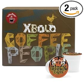 Coffee People Black Tiger Dark Roast, 24-Count K-Cups for Keurig Brewers (Pack of 2)