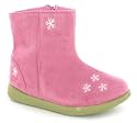 Lulu Too "Kiska" Girls Zip Up Ankle Boots With Embroidered Stars - Pink
