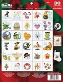 Holiday Ornaments Counted Cross Stitch Kit Set Of 30