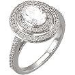 14K White Gold Diamond Engagement Ring Semimount - 0.67 Ct. - DOES NOT INCLUDE CENTER STONE