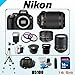 Nikon 16MP D5100 Bundle - Includes Nikon AF-S DX NIKKOR 18-105mm f/3.5-5.6G ED VR - Nikkor 55-200mm f/4-5.6G IF-ED - AF Nikkor 50mm f/1.8D - 16GB SDHC Memory Card - USB Memory Card Reader - 3 Piece Lens Filter Kit - Spare Lithium Battery - Digital Flash - Lens Cleaning Kit - Full Size Tripod - Carrying Case