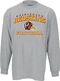Washington Redskins -Grey- Stacked Helmet Long Sleeve T-Shirt