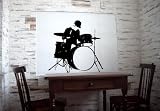 DRUMS WALL VINYL STICKER DECALS ART MURAL B136