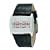 DKNY Ladies Black Leather Strap Watch With Stone Set Dial