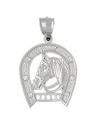 Clevereves 14K White Gold Pendant Horseshoes 12.8 - Gram(s)