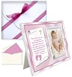 Baptism Christening Gifts Baby Blessing Picture Frame-Girl- "Numbers 6:24-26"