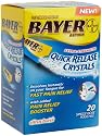 Bayer Aspirin Pain Reliever Extra-Strength Quick Release Crystals, 20-Count Pouches (Pack of 2)