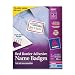 Avery Self-Adhesive Name Badge Labels, 2.333 x 3.375 Inches, Red Border, Box of 400 (5095)